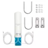 Outdoor omnidirectional 4G LTE antenna QOLTEC 57044, 5 dBi, 600–2700 MHz, 50 W, 50 Ω, white copper housing
