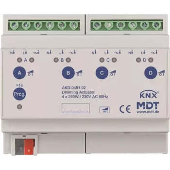 MDT AKD-0401.02 250W, 230VAC mit Wirkleistungsmessung (AKD-0401.02)