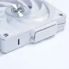 120mm Lian Li UNI FAN 12CL1W3W white wireless case fan — 120mm, PWM hub-compatible, modular