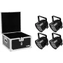 LED PAR light EUROLITE PAR-56 HCL Short 4x with EPS case, 4-lamp PAR-56 HCL configuration