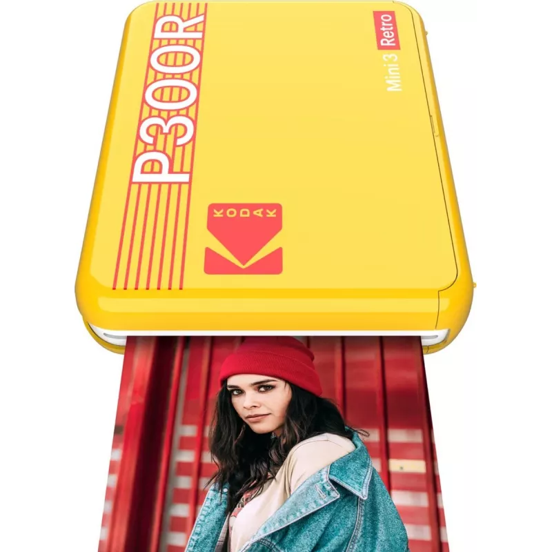 Printer Kodak Mini 3 Square Retro Pass Photo Printing Technology Yellow