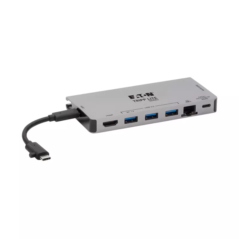 USB-C Dock - 4K HDMI, USB 3.2 Gen 1, USB-A Hub, GbE, Memory Card, 100W PD Charging, Detachable Cord U442-DOCK5D-GY