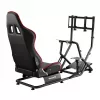 Racing cockpit huzaro Speed 6.0 with adjustable seat, steel frame, 30°–90° angle, supports up to 120 kg, red, 1080×1360×560 mm