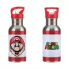 Paladone Super Mario Metal Water Bottle with Straw