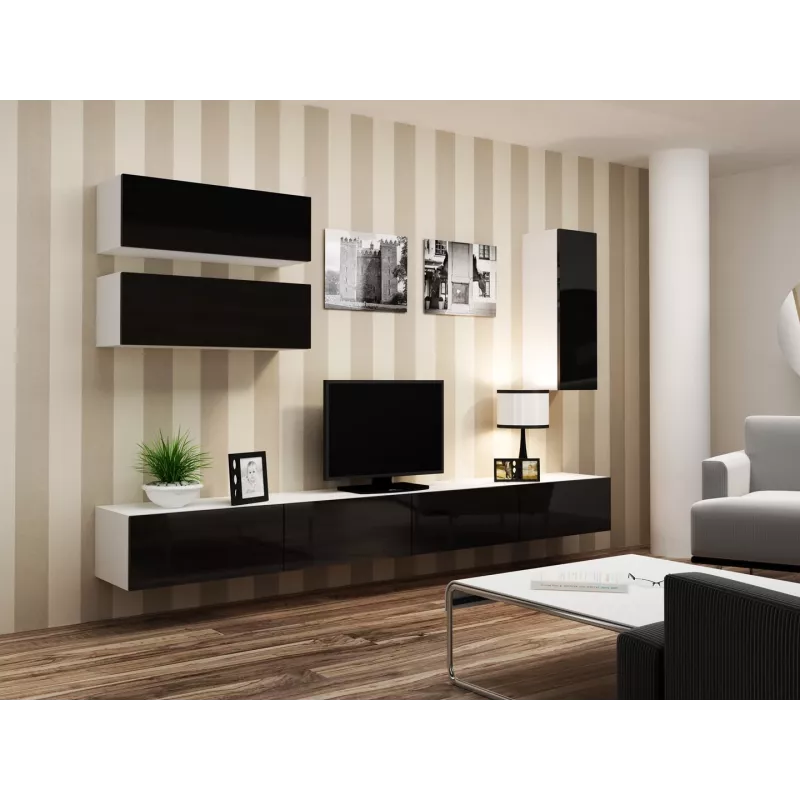 Cama Cabinet VIGO 90 full 90/35/32 white/black gloss