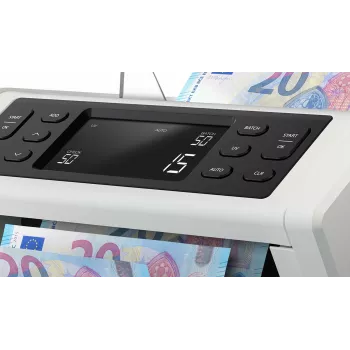 Banknote counting machine Safescan 2210 G2 White LCD display AC 220-240V