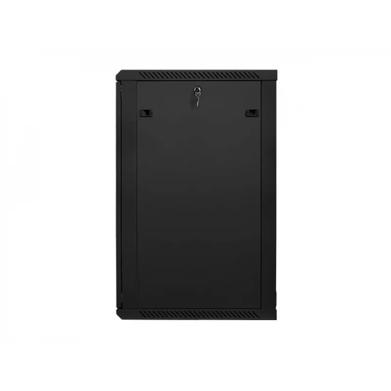 Lanberg WF01-6622-10B Wall-Mounted Rack Cabinet 19 inch 22U 600x600mm Black with Glass Door