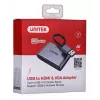 UNITEK V1304A video cable adapter 0.15 m USB Type-A HDMI + VGA (D-Sub) Grey