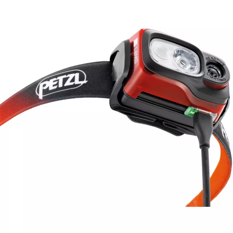 Petzl SWIFT RL Black, Orange, White Headband flashlight LED