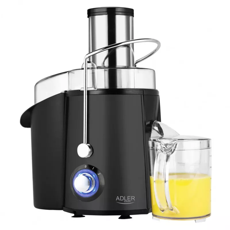 Centrifugal juicer Adler AD 4127 — 1000 W, black, juice container, 3.9 kg