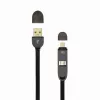 USB A Male to Micro USB + 8-pin iPh Male Cable SBOX 1m Black