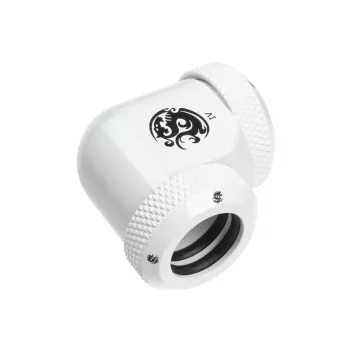 Adapter 90° BitsPower Multi-Link for 2x 12mm AD fittings — white (BP-DWE90DML)
