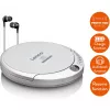 Lenco CD-201SI Portable CD player with audiobook and charging function, silver