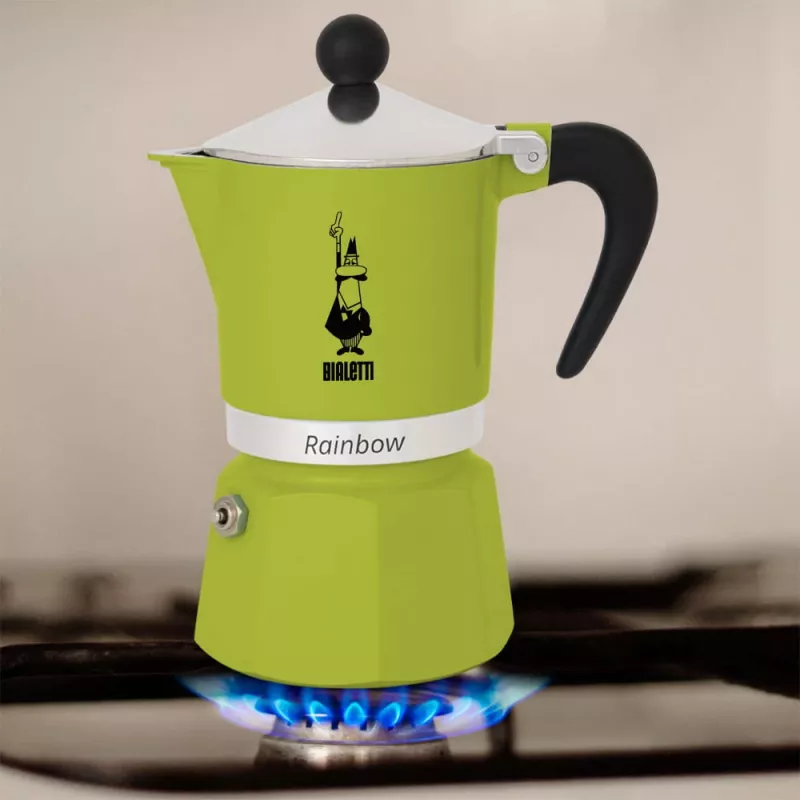 Bialetti Rainbow Moka pot Black, Green
