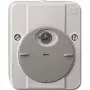 Electrical switch Merten 544894 — Grey, 230 V AC input, 10 A output, IP54, 80×47×97 mm