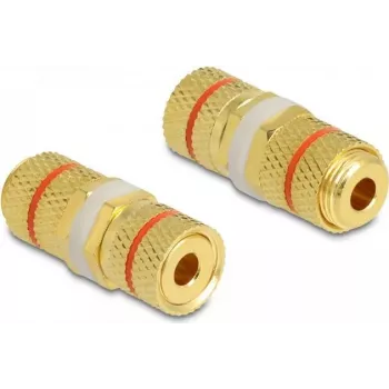 Wire connector DeLOCK 64143 2 x binding post Gold Red