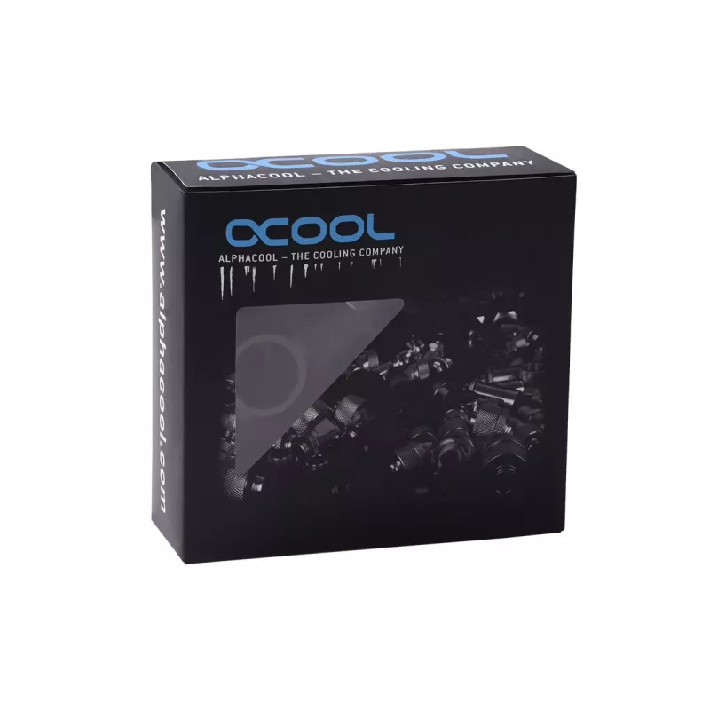 Fitting kit Alphacool 17477 Brass Black 23mm Height 2.6cm Diameter