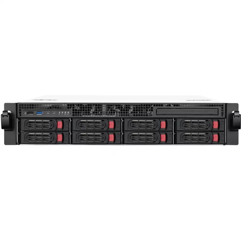 Computer case Silverstone RM21-308, rack enclosure, black, 2U