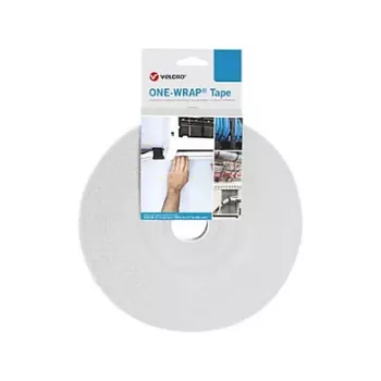 Hook & loop cable tape Velcro 25m x 30mm reel, polyamide/PP, white