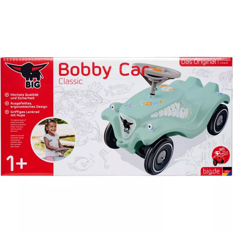 Ride-on toy car Simba‑Dickie Bobby Car Classic Green Sea model 800056141, low seat, sturdy plastic