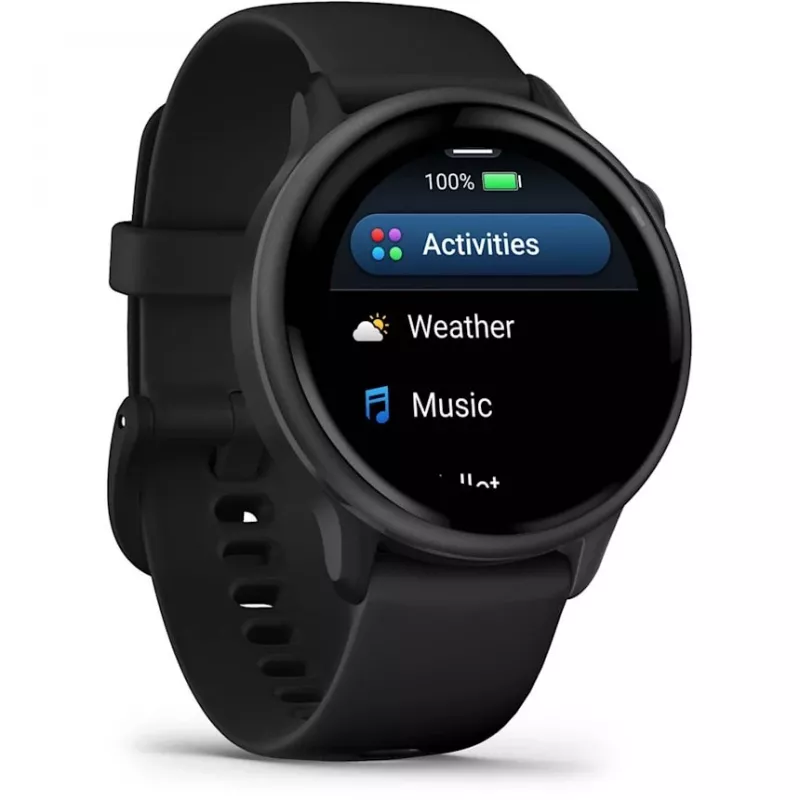 Garmin vívoactive 6 3.05 cm (1.2) AMOLED 42 mm Digital 390 x 390 pixels Touchscreen Black Wi-Fi GPS (satellite)