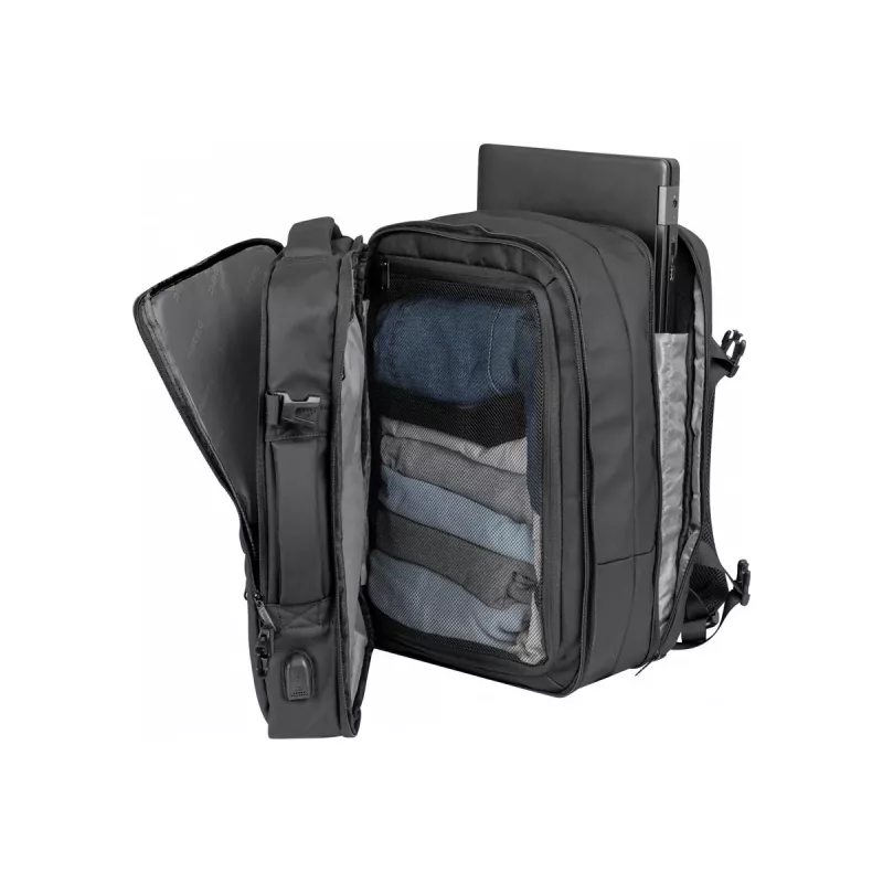 Outdoor backpack NATEC NTO-2116 frameless polyester black 330×240×440 mm with tablet compartment and 10 pockets