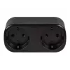 TUYA WiFi-controlled double smart socket, black