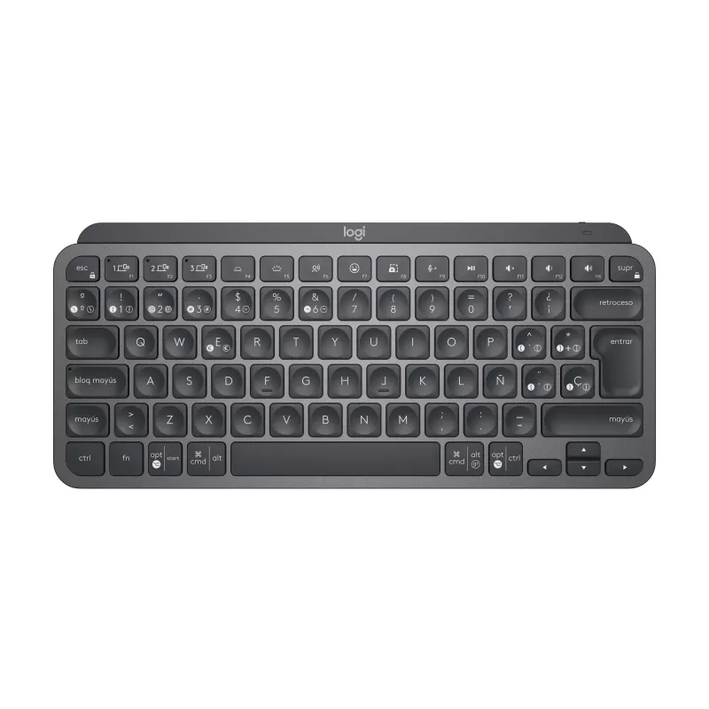 Logitech MX Keys Mini for Business - Keyboard - backlit - Wireless - Bluetooth LE - QWERTY - Spanish - Europa - Graphite (920-010603)