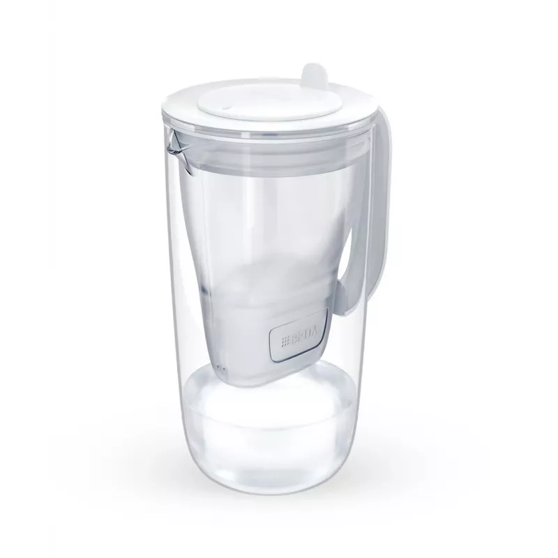 Water filter jug BRITA Glass+1 Maxtra Pro grey, 2.4 L total / 1.5 L filtered, Maxtra Pro PP filter