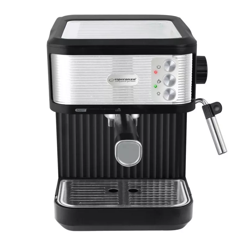 Espresso coffee machine ESPERANZA EKC011 — 1.8 L water tank, 850 W, 20 bar, touch control, milk frother