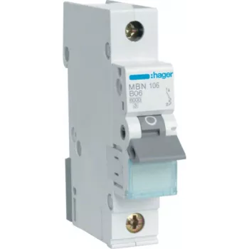 Hager MBN106. AC Input Frequency: 50/60 Hz, Nominal Current Output: 6 A (MBN106)