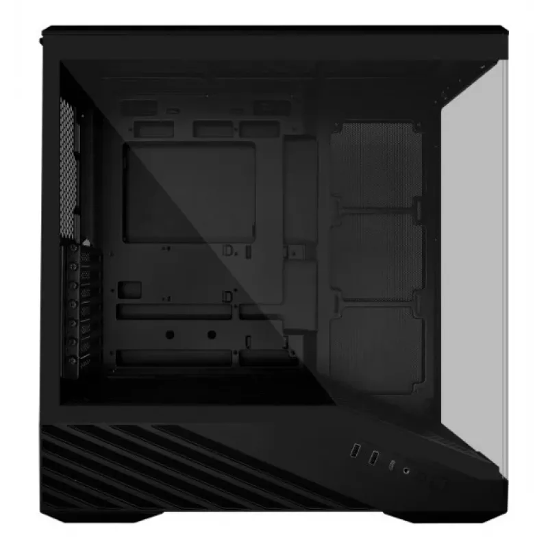 PC Case Lian Li Vector V100 Midi Tower — Black with Transparent Panel, supports 3×120mm side + 1×120mm rear fans, 3.5 inch HDD, 2.5 inch SSD, 235.5×446×484.6 mm