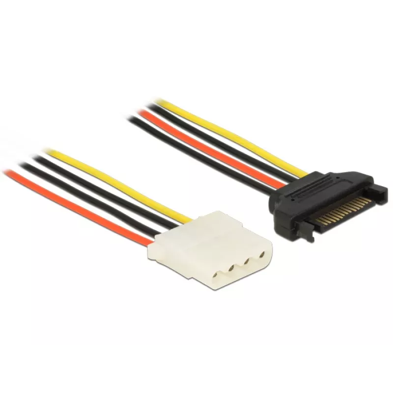 Internal power cable DeLOCK 60136 0.2 m SATA 15-pin to Molex 4-pin