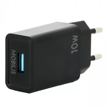 Mobilis - Power Supply - schnell - 10,5 Watt - QC (USB) - Black - Europa (001360)