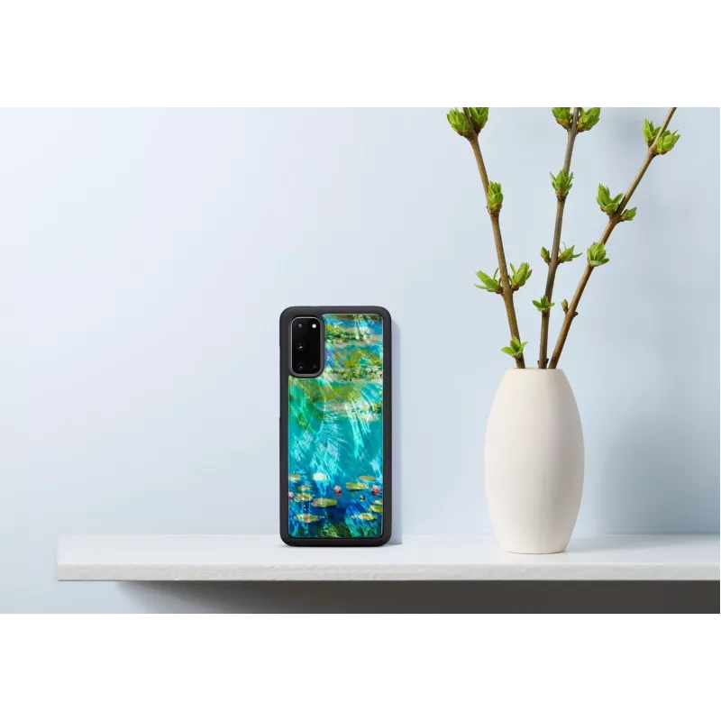 Protective phone case iKins for Samsung Galaxy S20 — Black Water Lilies design