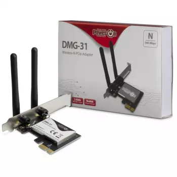Inter-Tech DMG-31 - Built-In - Wireless - PCI Express - Wi-Fi - Wi-Fi 4 (802.11n) - 300 Mbit/s (88888147)