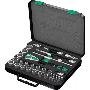 Socket wrench set Wera 05003645001 37 pcs Black Green