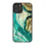 Protective iKins case for Apple iPhone 12 Pro Max — aqua agate design