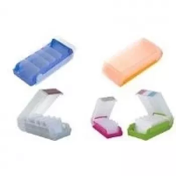 helit Flashcard Box BeeBox, A7, Base: raspberry-translucent Lid: Translucent-White, made from polystyrene, Dual-use lid (H6901125)