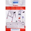 Folding step ladder Krause Treppy Silver 130020 — aluminium, 2 steps, 150 kg capacity, folded 55×20 cm, weight 2 kg