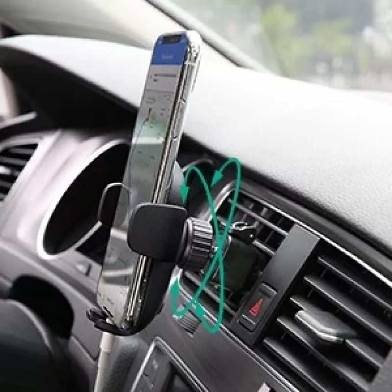 Phone holder Aukey HD-C48 adjustable 360° for smartphones and small tablets, clamp mount, rotatable arm