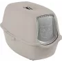 Cat litter tray rotho Kuweta Bailey beige – model 4004507422, compact covered litter box with carbon filter and carrying handle