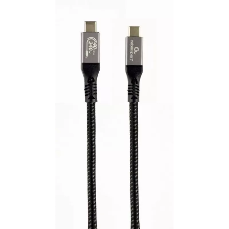 USB-C to USB-C cable GEMBIRD CCBP-USB4-CMCM240 1.5 m, USB4 Gen 3x2, 40 Gbit/s, 240 W, black