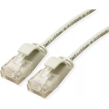 ROLINE Green - Patch-Cable - RJ-45 (M) to RJ-45 (M) - 1 m - 3.4 mm - UTP - CAT 6a - Halogen-Free, Moulded, Snagless, Stranded, 10 Gigabit Ethernet - Grey, RAL 7035 (21.44.3903)