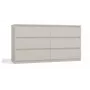 Chest of drawers MALWA M6/140 by top e shop — 6 drawers, 1380×400×750 mm, cashmere laminate