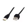 Digitus - USB-Extension Cable - USB Type A, 4-pin (M) - USB Type A, 4-pin (W) - 3,0m (USB / USB2.0) - Black (AK-300202-030-S)