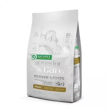 Dry dog food nature’s protection Superior Care White Dogs Grain Free Small Lamb 4 kg — adult small breeds, 21% protein, 18% fat
