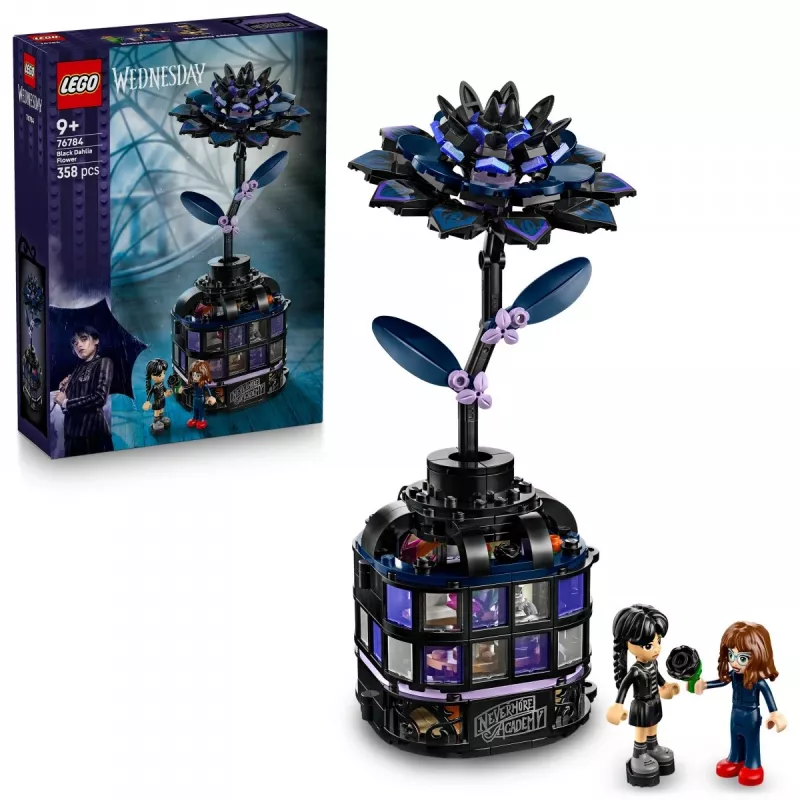 LEGO building set LEGO Wednesday 76784 Black Dahlia Flower — decorative model, 358 pcs, 9+ years