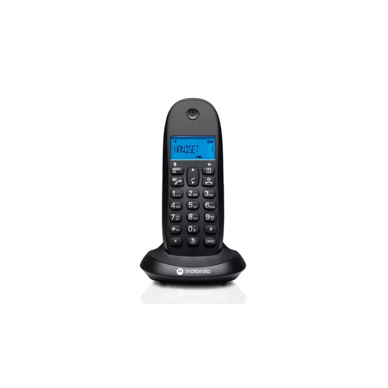 Cordless telephone Motorola C1001CB Black — DECT wireless handset with 1.6-inch display