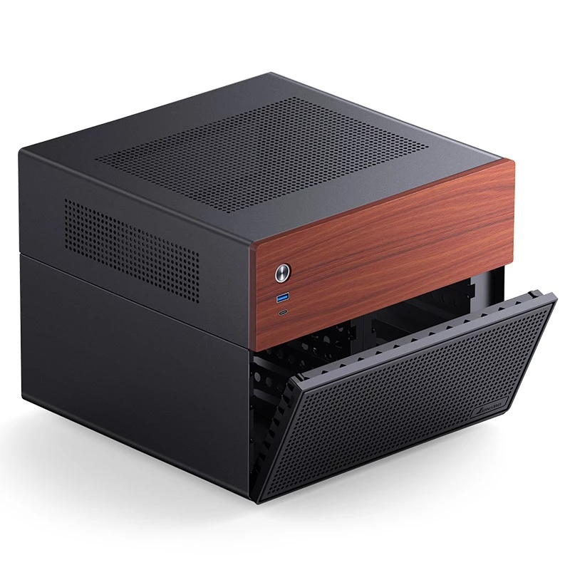 Jonsbo N4 Microtower Casing Black Durable Steel Compact PC Enclosure